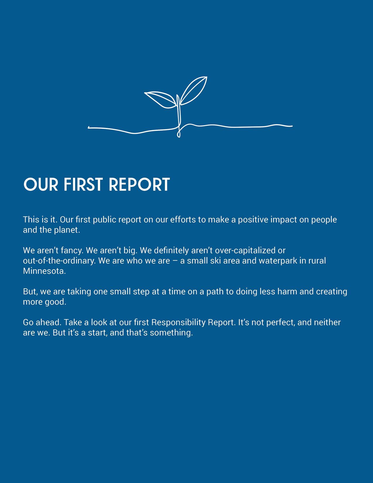 Our First Report